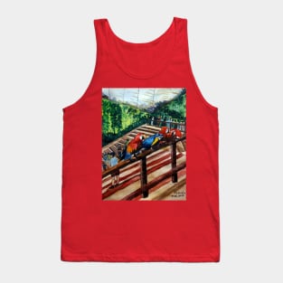 Colorful Companions in the Aviary. Tank Top
